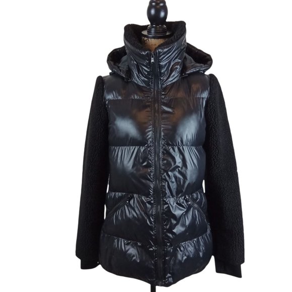 Michael Kors Black Shearling Puffer Jacket